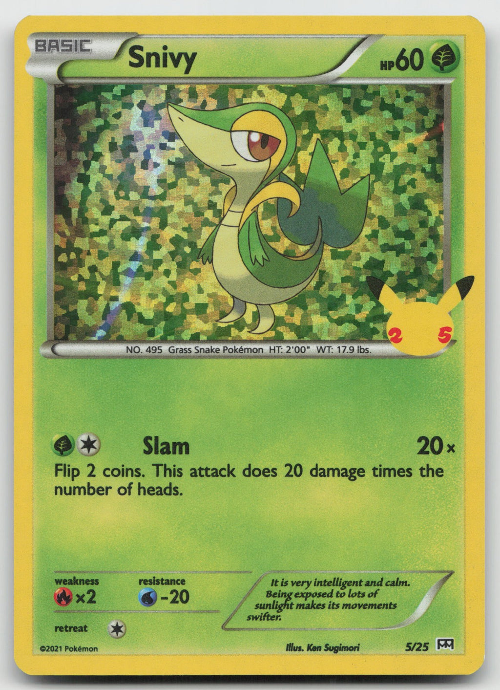 Snivy - Holo McDonald's 25th Anniversary Promos 5/25 NM