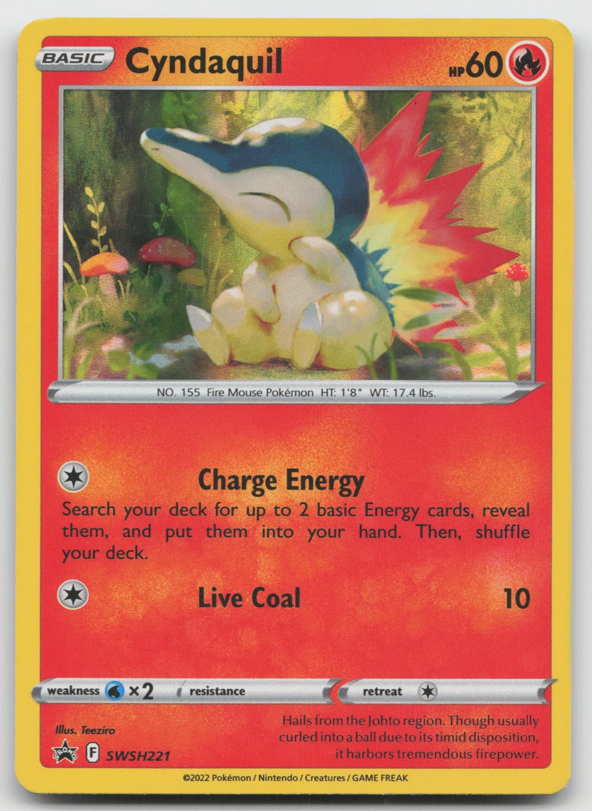 Cyndaquil Promo SWSH: Sword & Shield Promo Cards SWSH221 NM