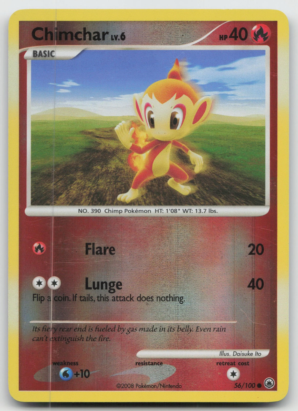 Chimchar Common Reverse Holo Majestic Dawn 56/100 VLP