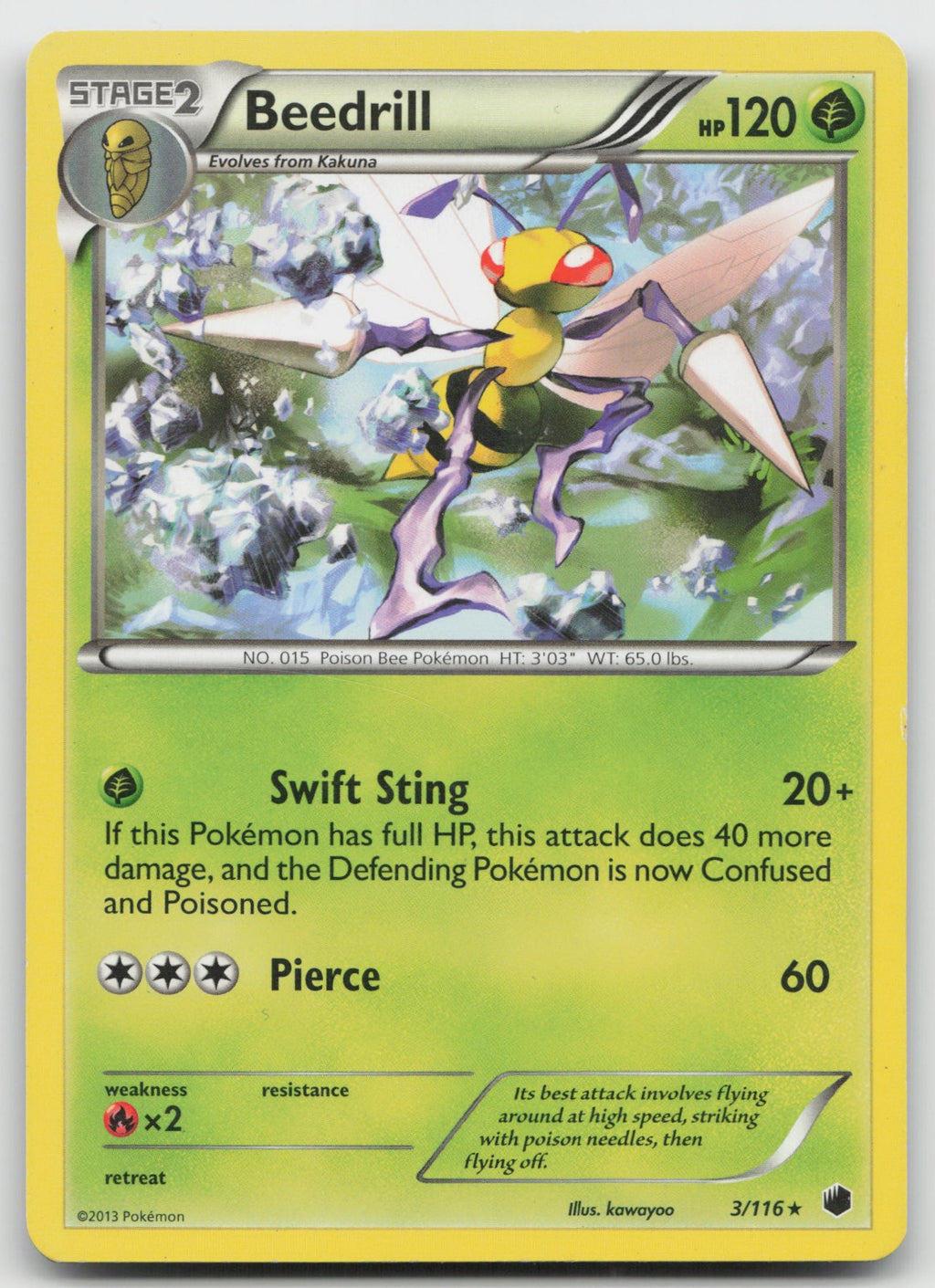 Beedrill Rare Plasma Freeze 3/116 LP