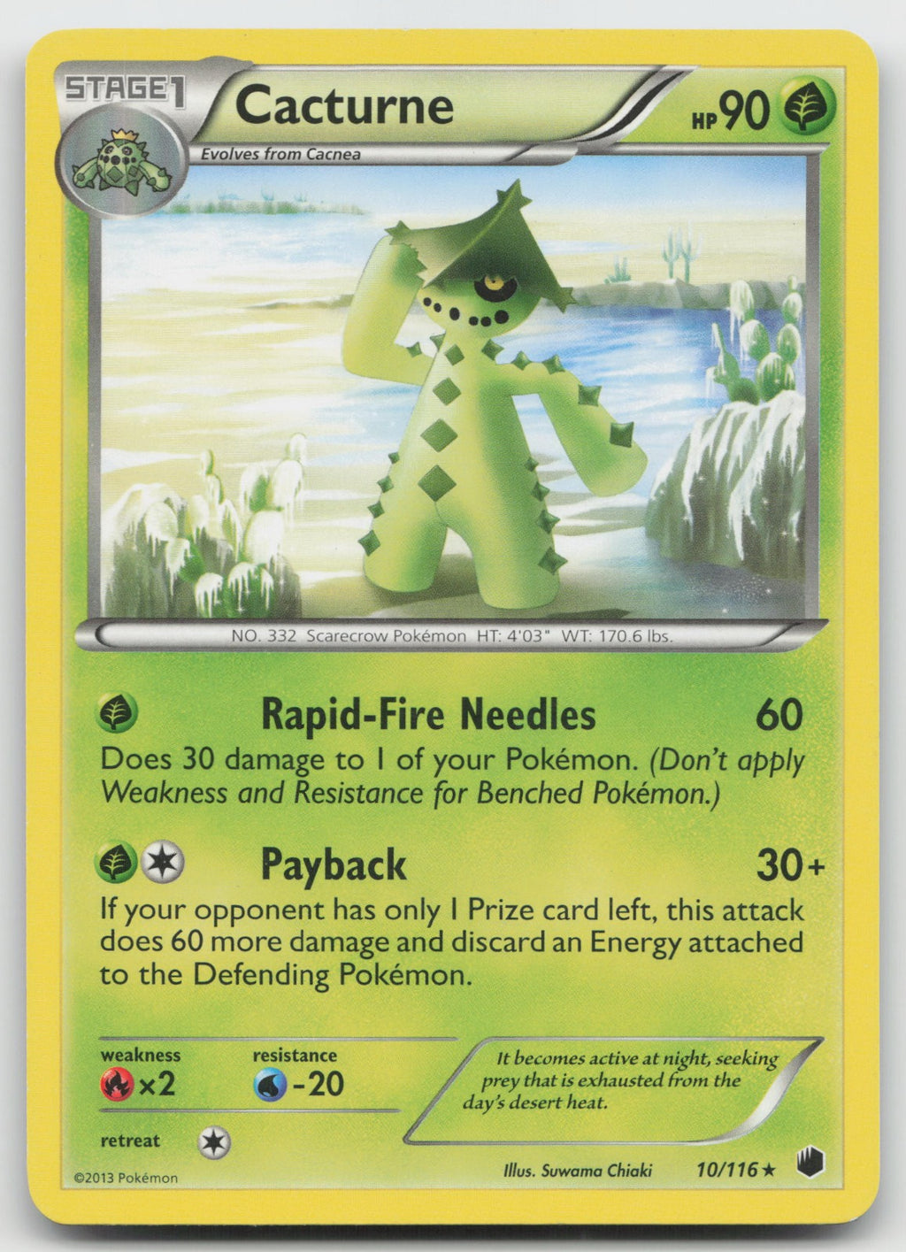 Cacturne Rare Plasma Freeze 10/116 LP