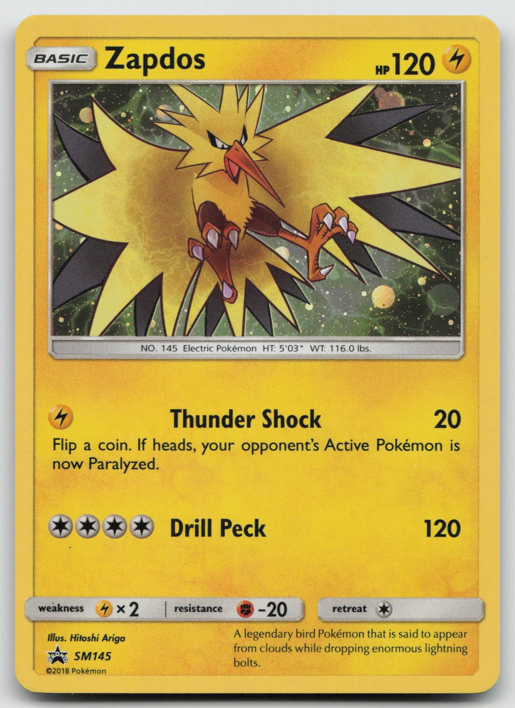 Zapdos - Promo Holo SM Promos SM145 VLP