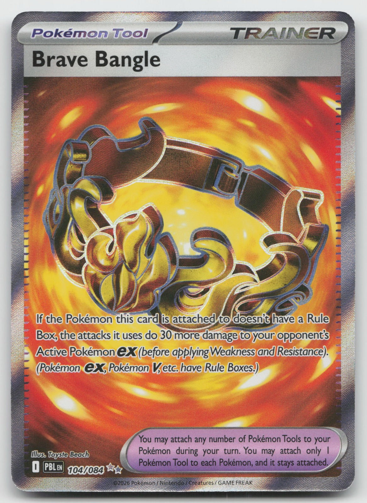 Brave Bangle Holo Ultra Rare ME05: Pitch Black 104/084 NM