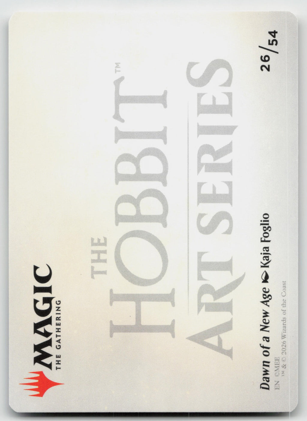 Dawn of a New Age Art Card S Art Series: The Hobbit 26 NM