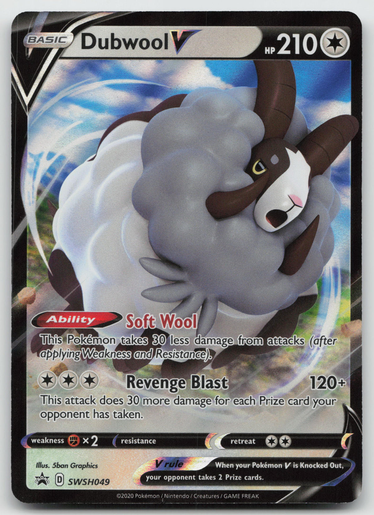 Dubwool V Promo Holo SWSH: Sword & Shield Promo Cards SWSH049 NM