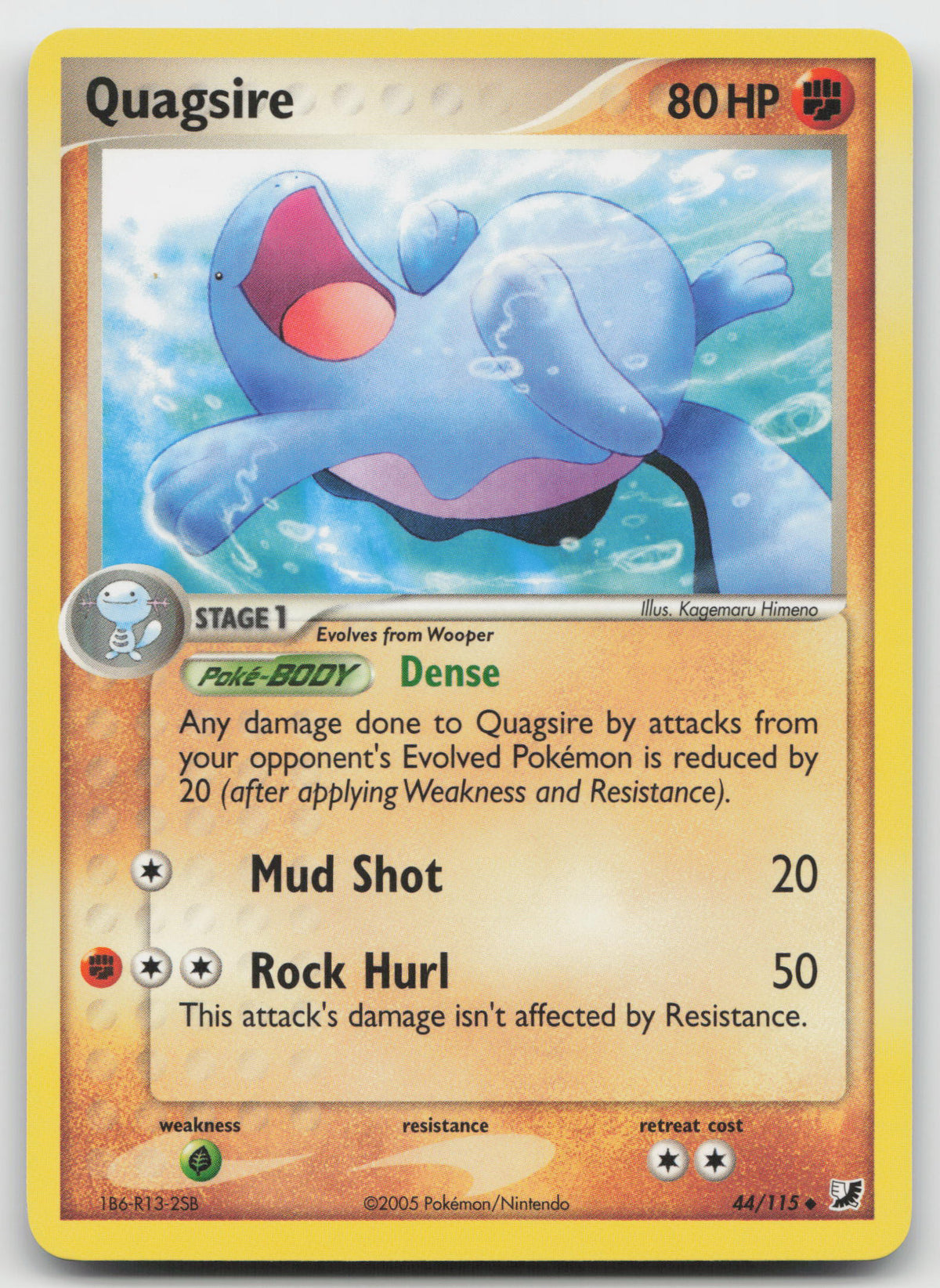 Quagsire Uncommon Normal Unseen Forces 44/115 NM