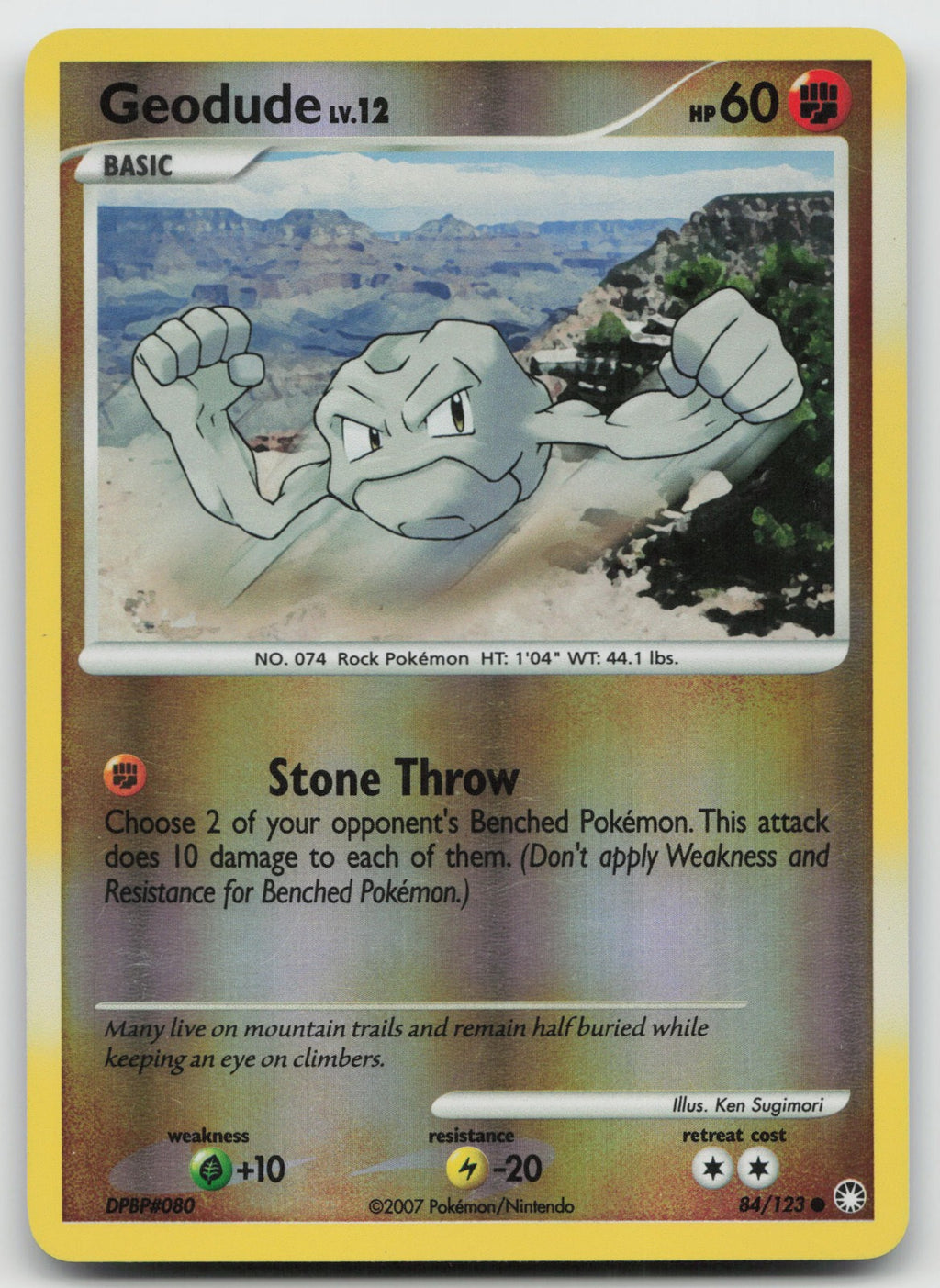 Geodude Common Reverse Holo Mysterious Treasures 84/123 VLP