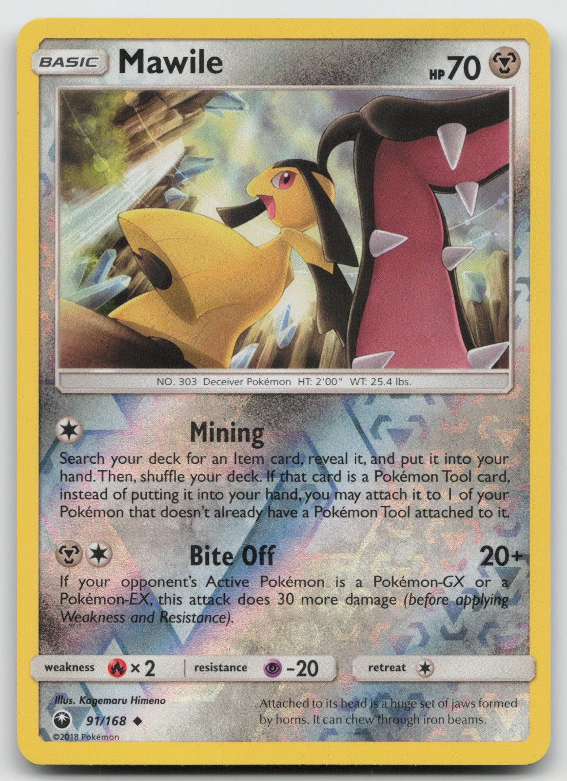 Mawile Reverse Holo Uncommon SM - Celestial Storm 91/168 NM