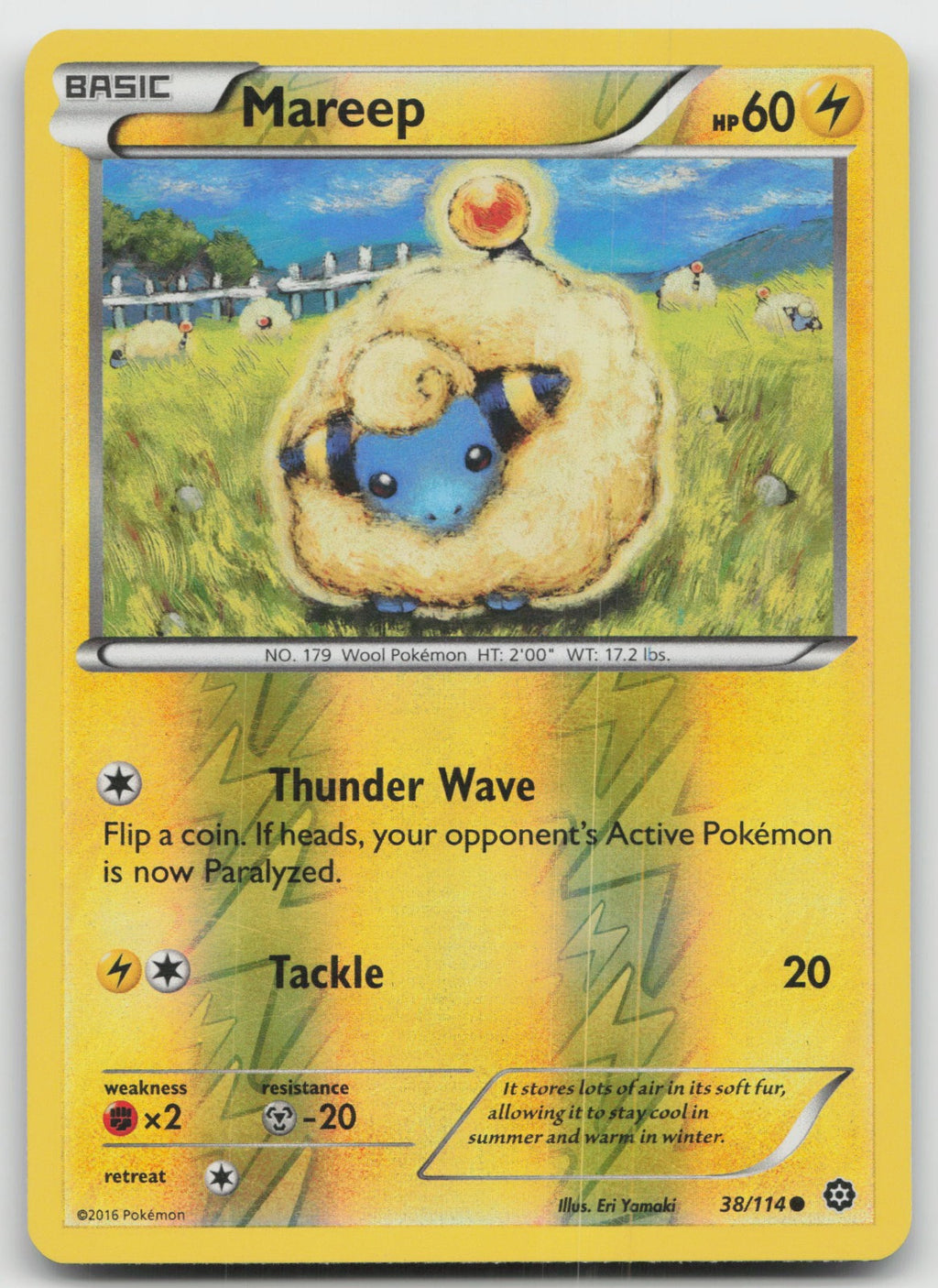 Mareep Common Reverse Holo XY - Steam Siege 38/114 LP