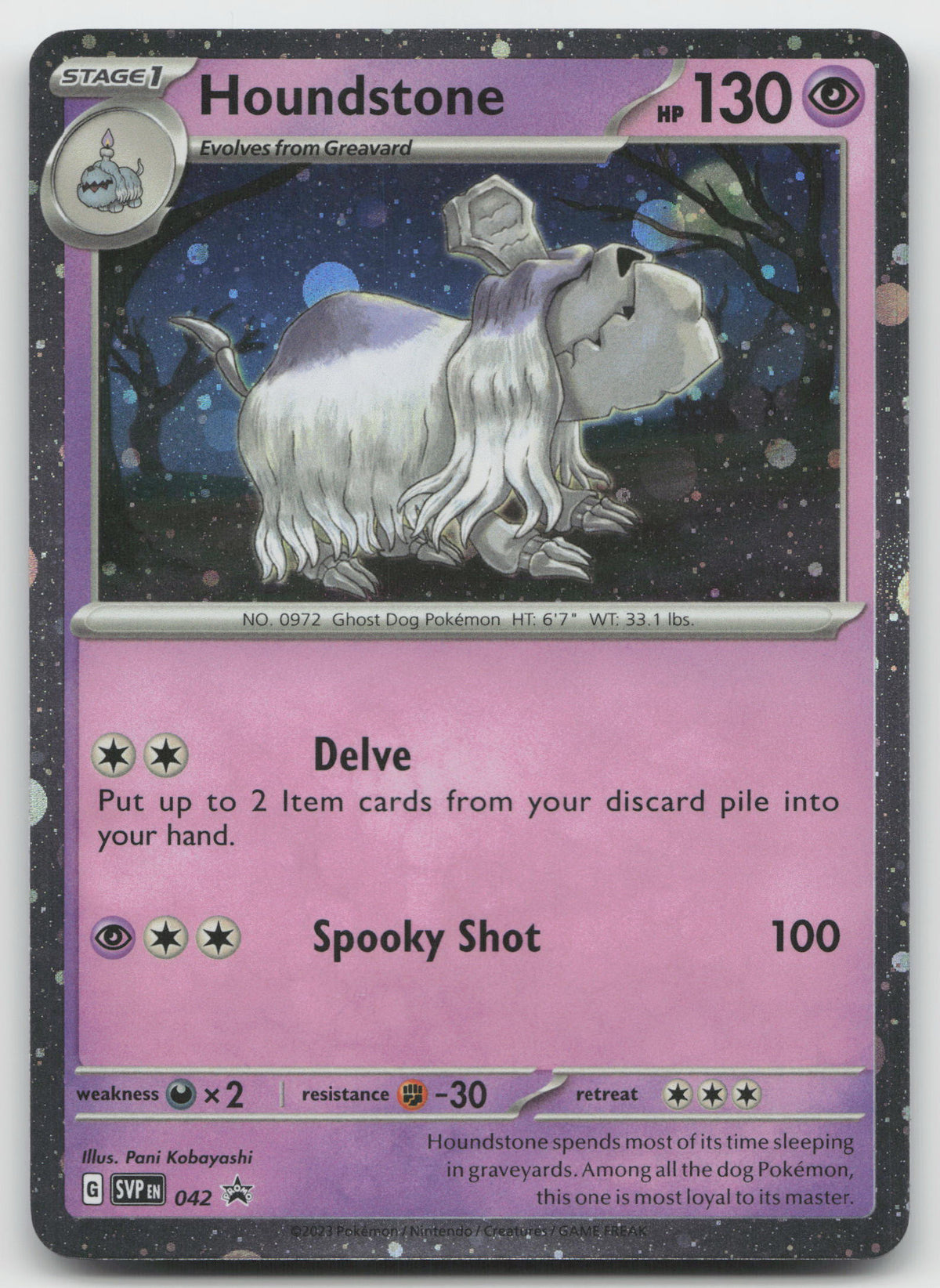 Houndstone Promo Holofoil SV: Scarlet & Violet Cards SVP042 NM