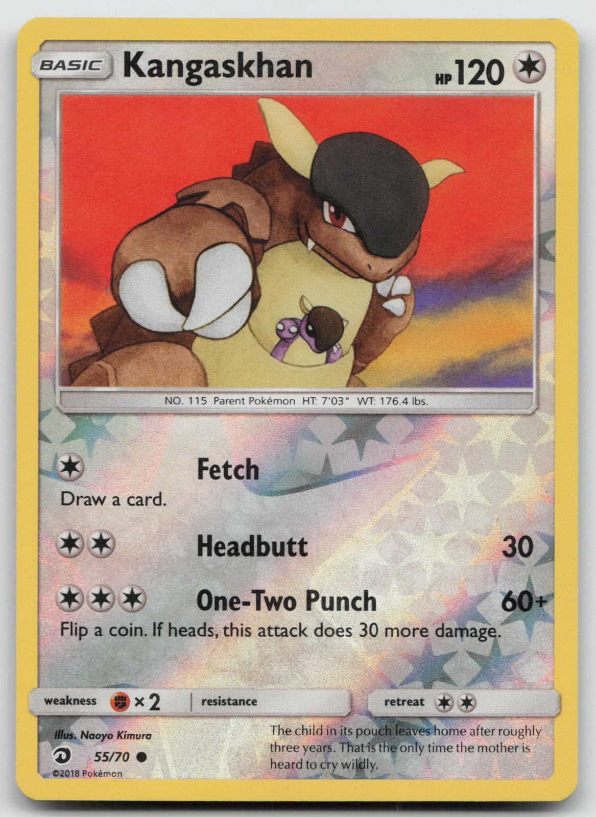 Kangaskhan Reverse Holo Common Dragon Majesty 55/70 VLP