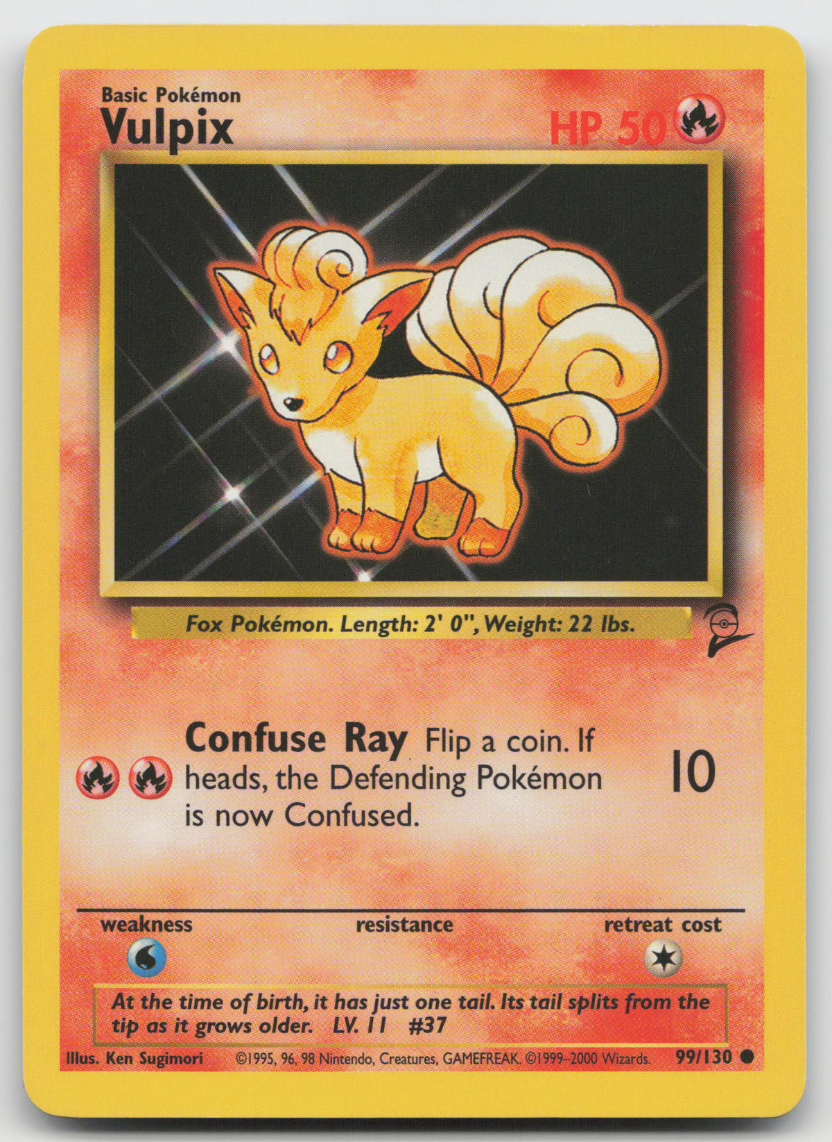 Vulpix Common Unlimited Base Set 2 99/130 LP