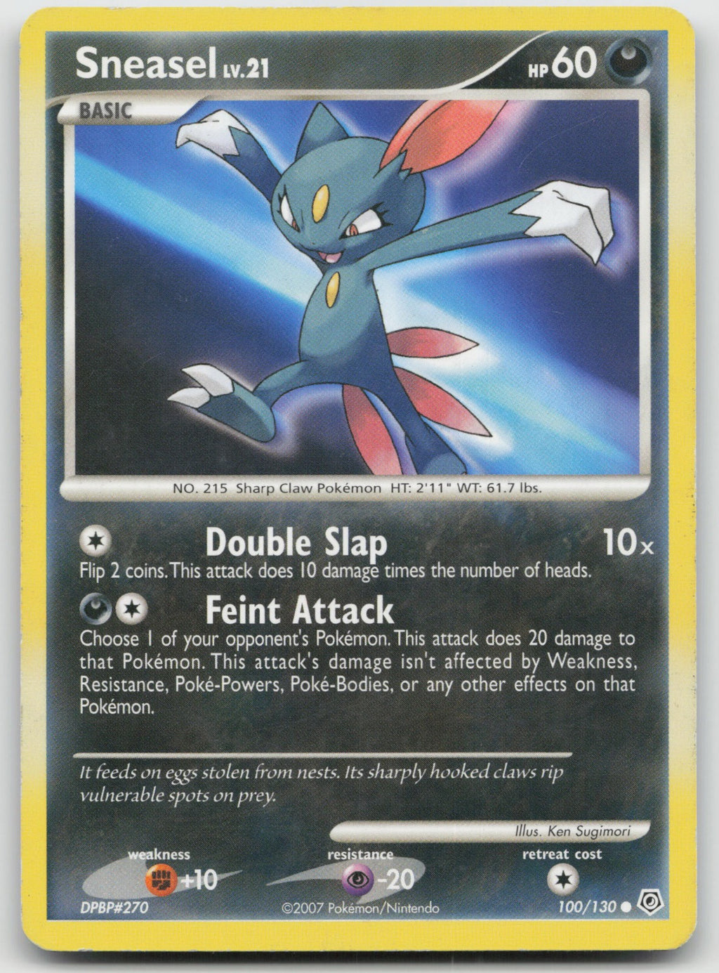 Sneasel Common Diamond and Pearl 100/130 HP