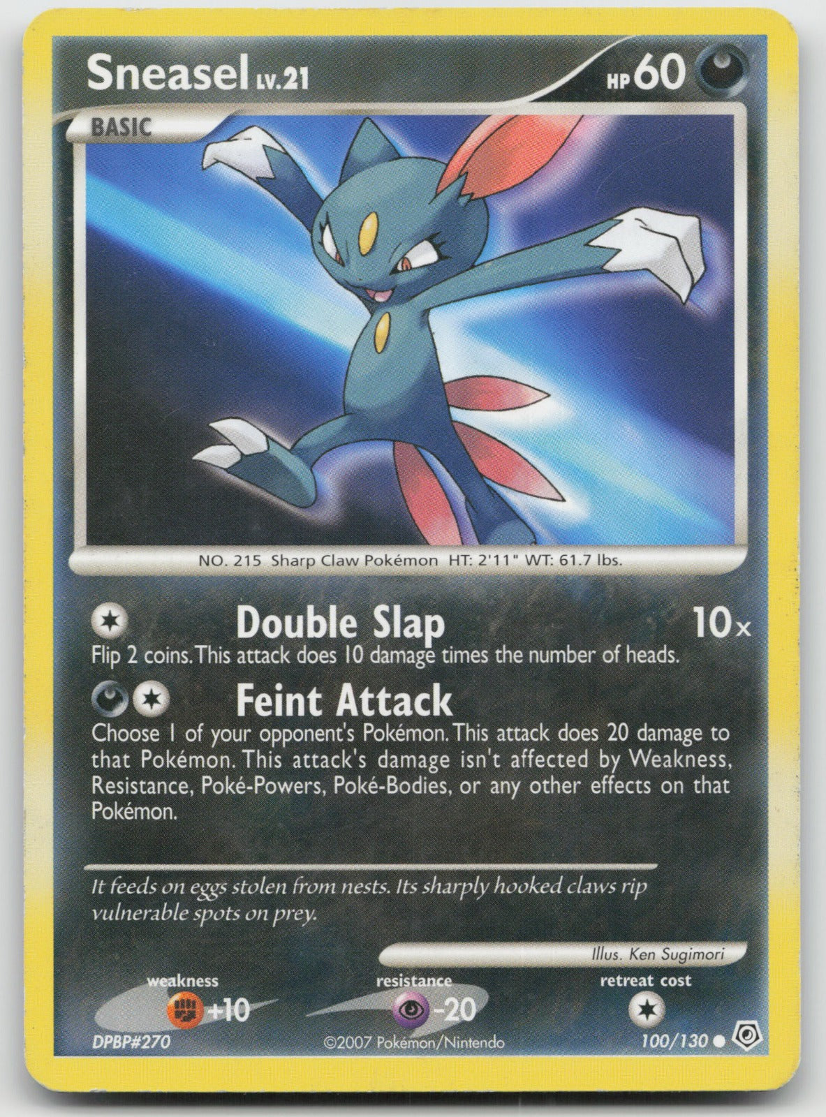 Sneasel Common Diamond and Pearl 100/130 HP