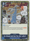 Go Ahead and Use 'Em, Mr. Luffy!!! R Foil Adventure on Kami's Island OP15-055 NM