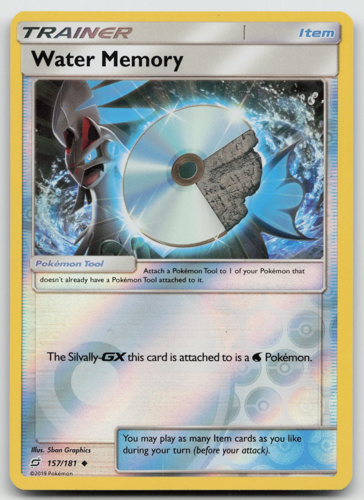 Water Memory Reverse Holo Uncommon SM - Team Up 157/181 NM