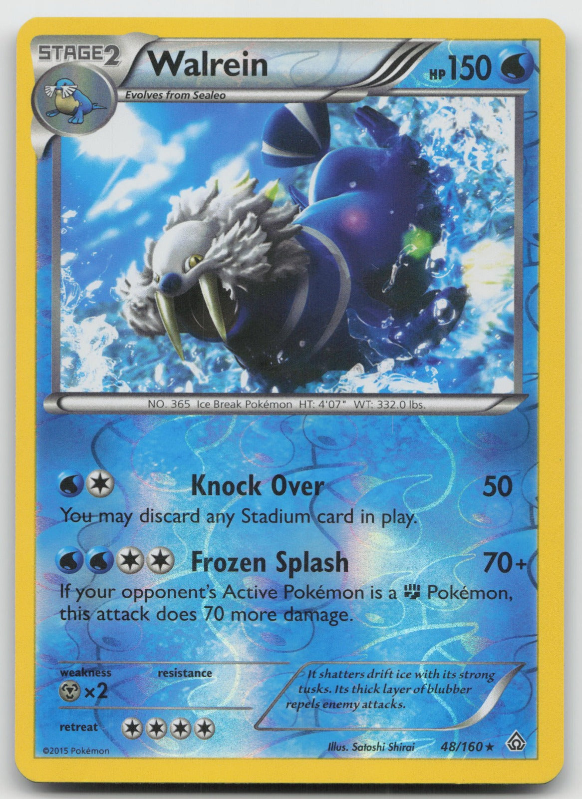 Walrein Rare Reverse Holo XY - Primal Clash 48/160 LP