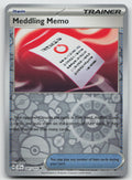 Meddling Memo Uncommon Reverse Holo SV08: Surging Sparks 181/191 NM