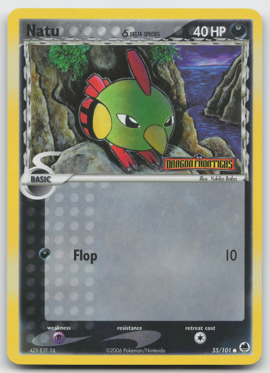 Natu (Delta Species) Common Reverse Holo Dragon Frontiers 55/101 NM