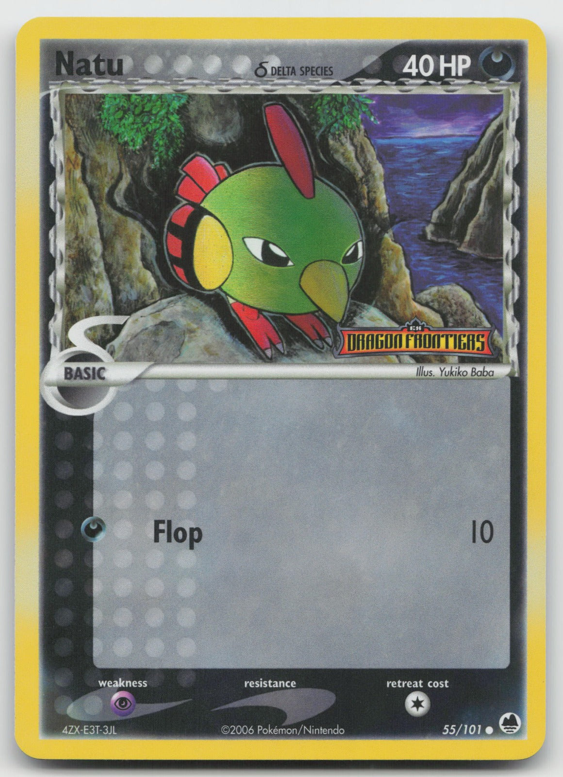 Natu (Delta Species) Common Reverse Holo Dragon Frontiers 55/101 NM