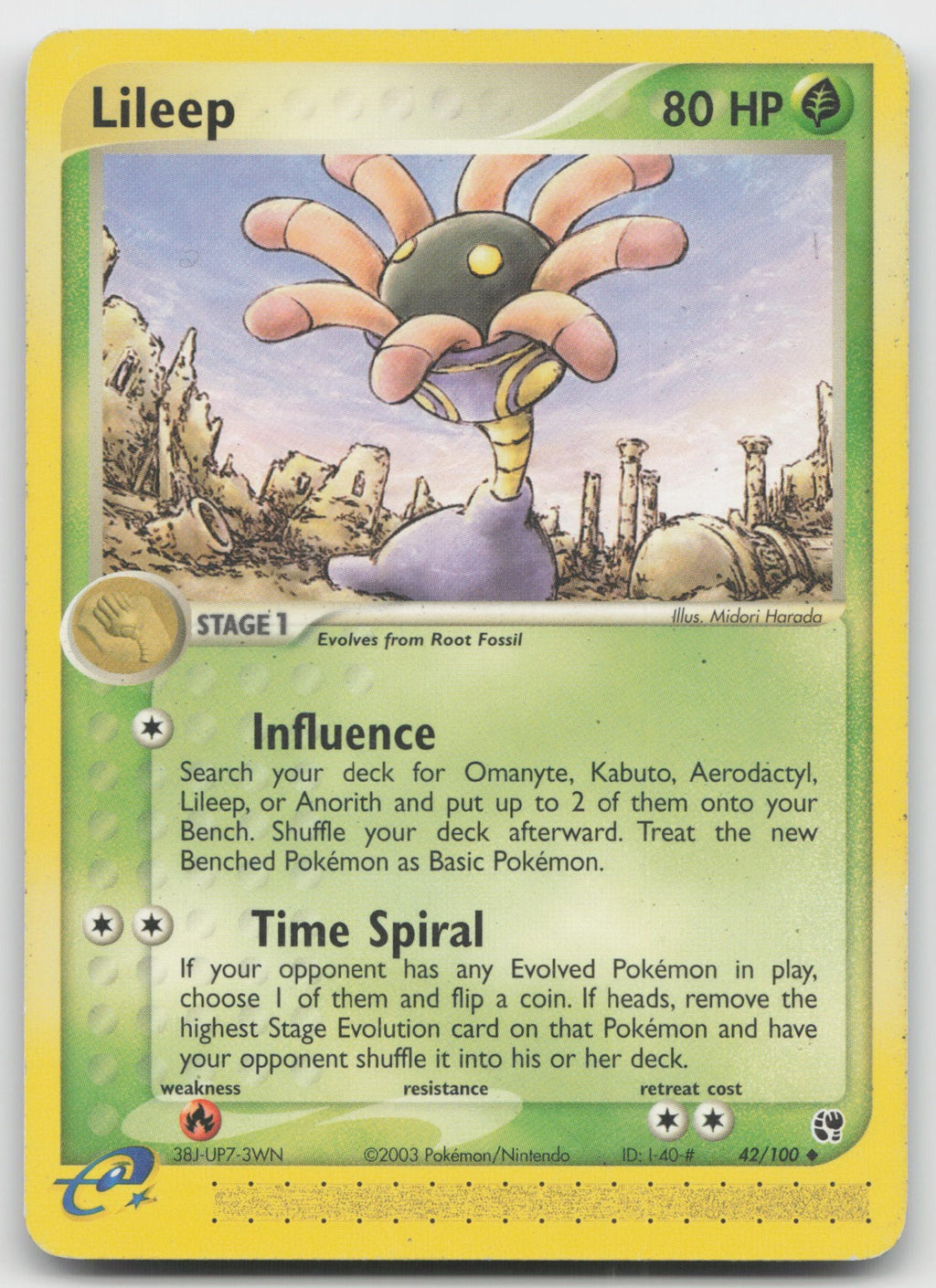 Lileep Uncommon Sandstorm 42/100 HP