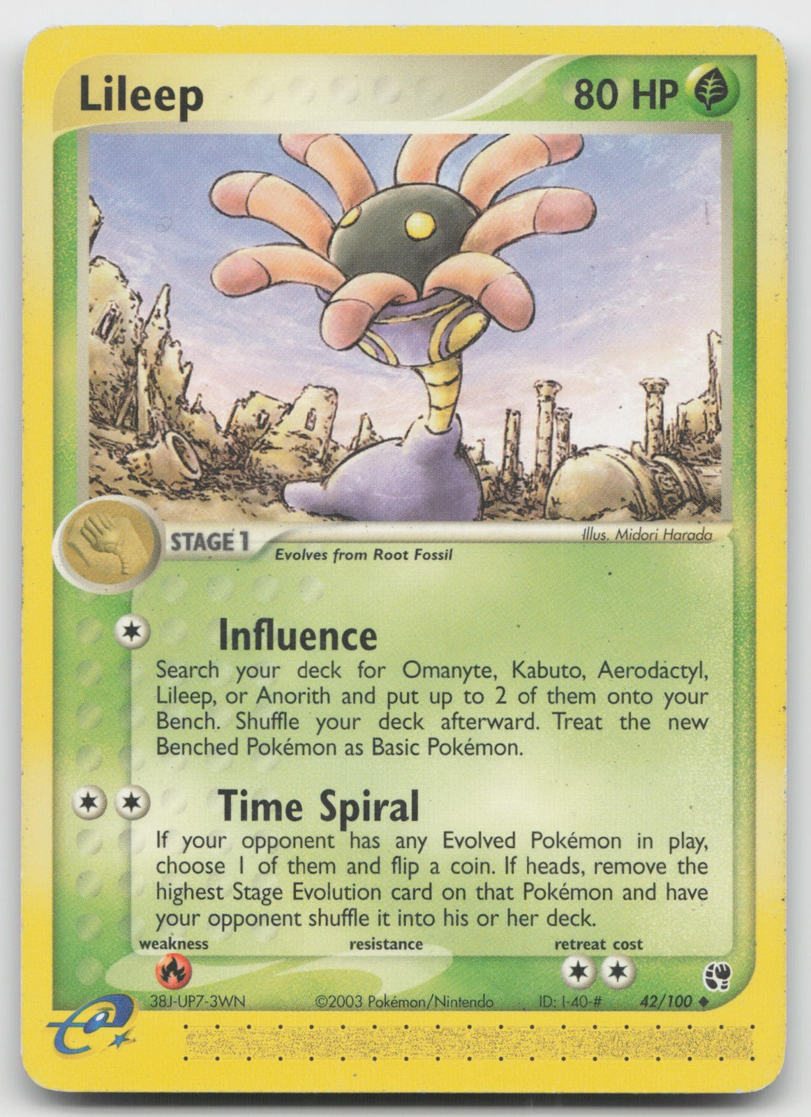 Lileep Uncommon Sandstorm 42/100 HP