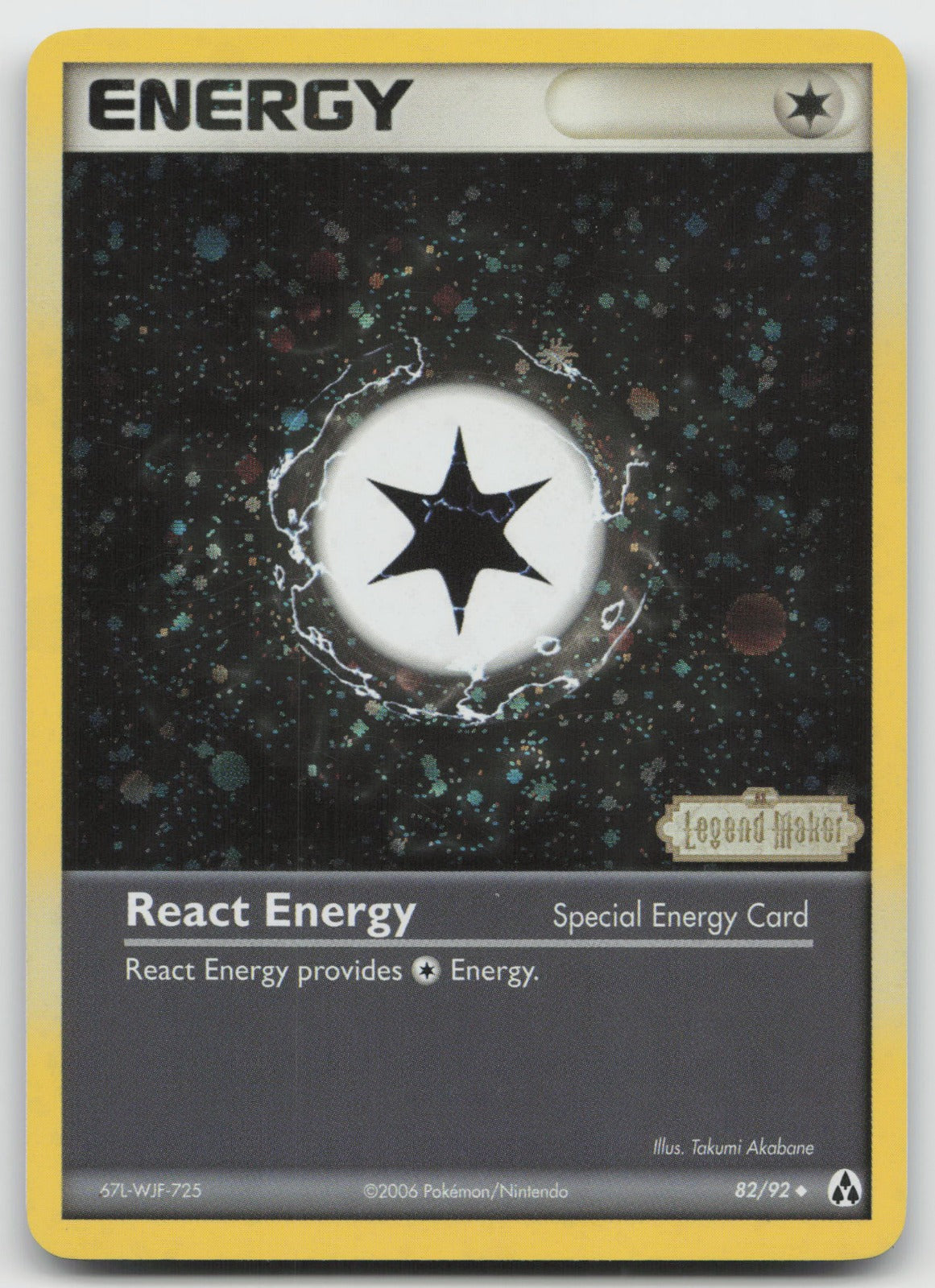 React Energy Uncommon Reverse Holo Legend Maker 82/92 NM