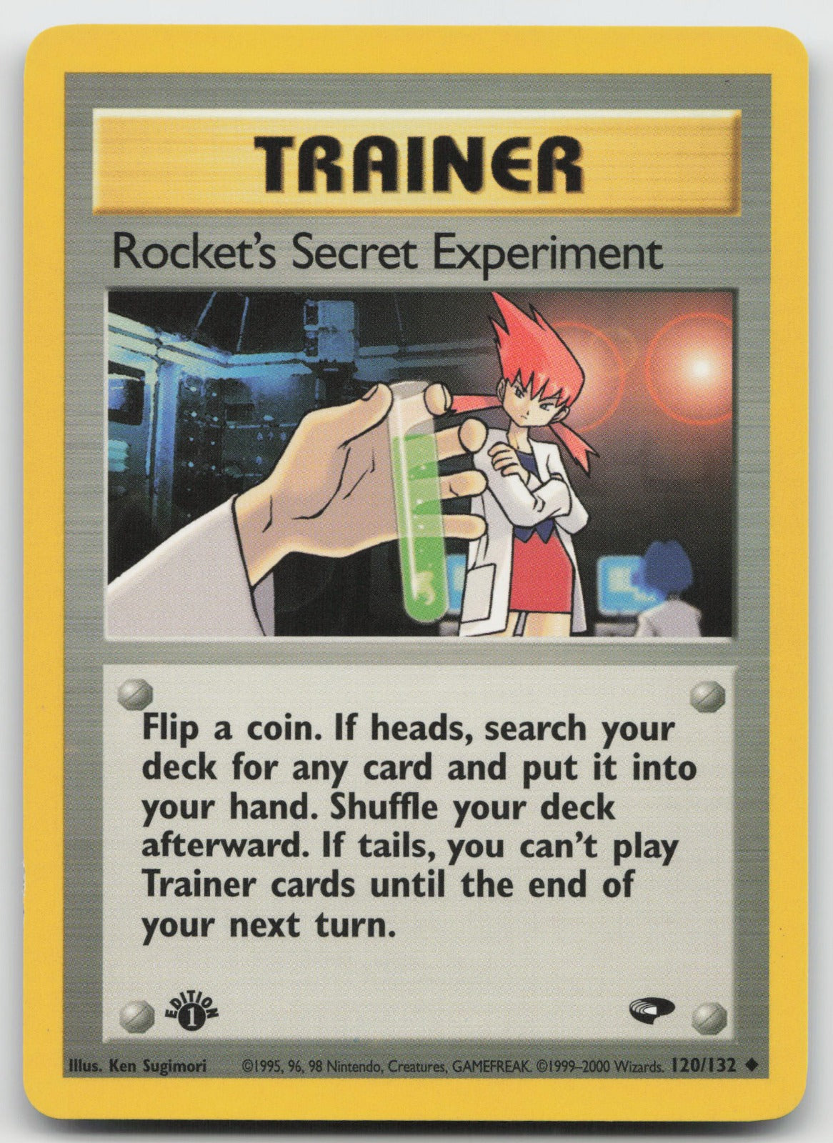 Rocket's Secret Experiment Uncommon 1st Edition Gym Challenge 120/132 NM