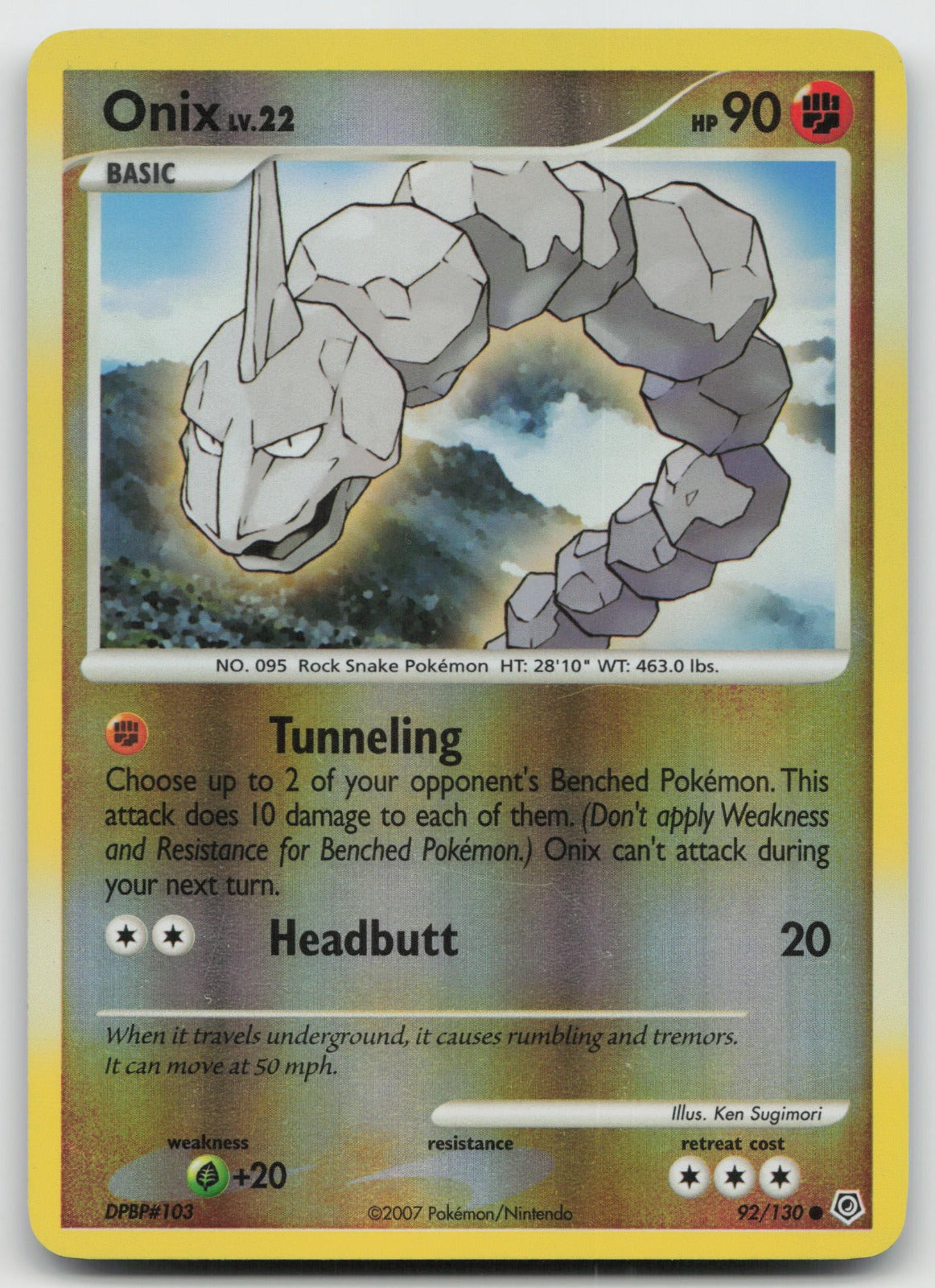 Onix Common Reverse Holo Diamond and Pearl 92/130 VLP