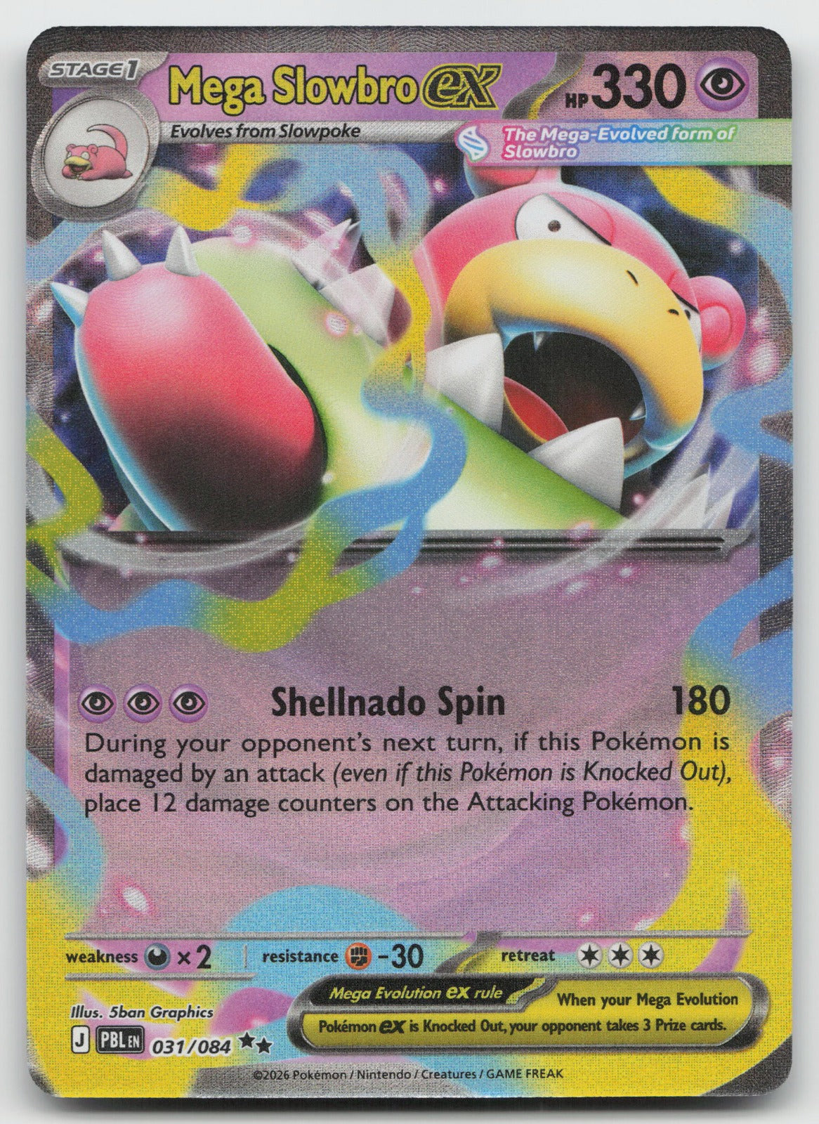 Mega Slowbro ex Holo Double Rare ME05: Pitch Black 031/084 NM