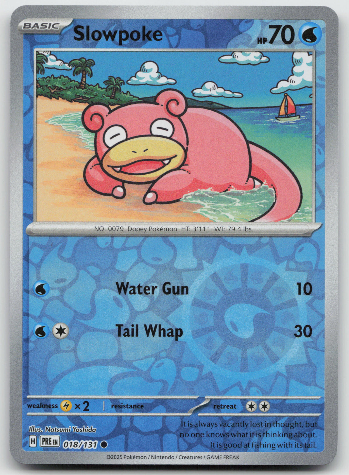 Slowpoke Common Reverse Holo SV: Prismatic Evolutions 018/131 NM
