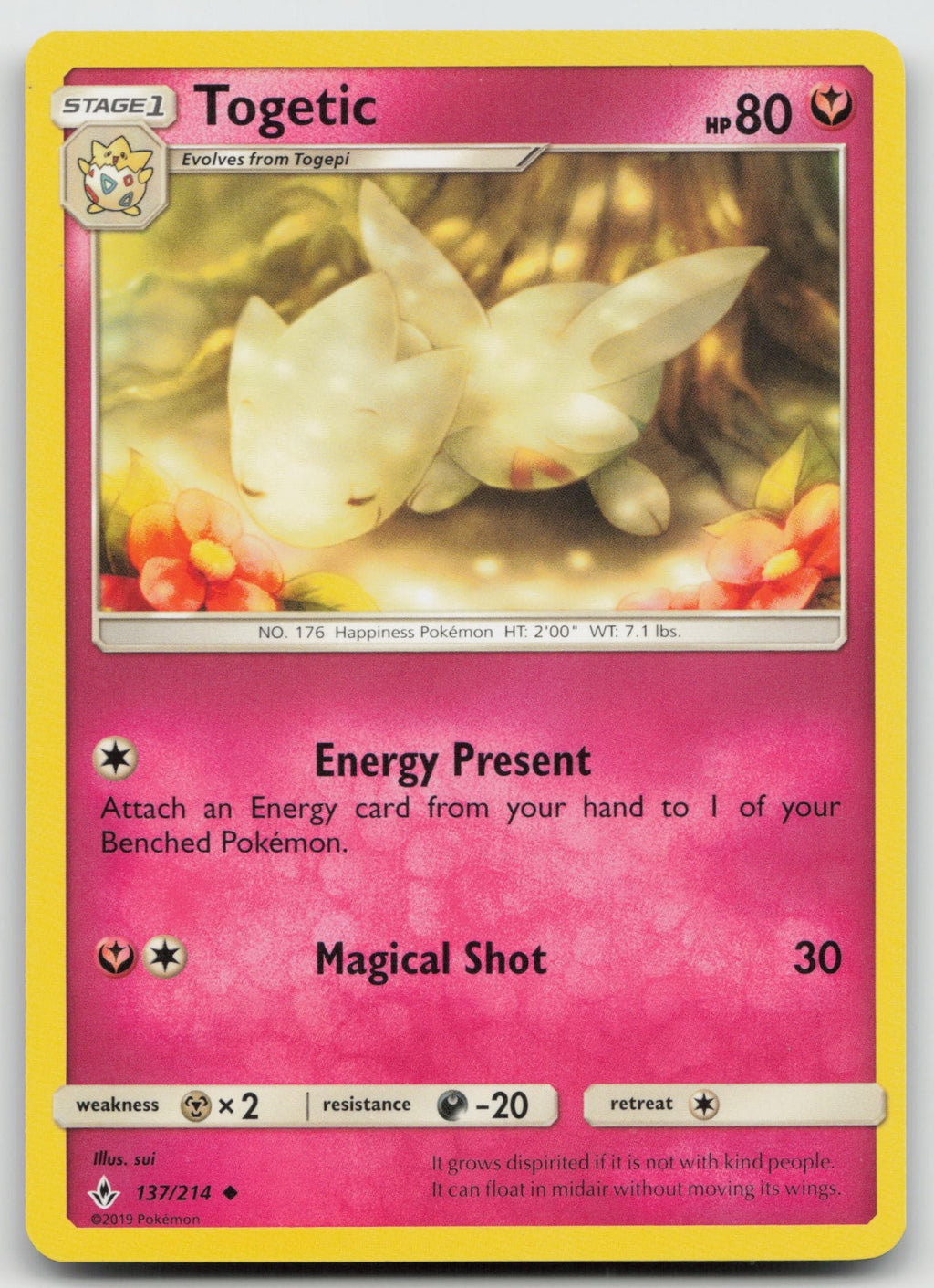 Togetic Uncommon SM - Unbroken Bonds 137/214 VLP