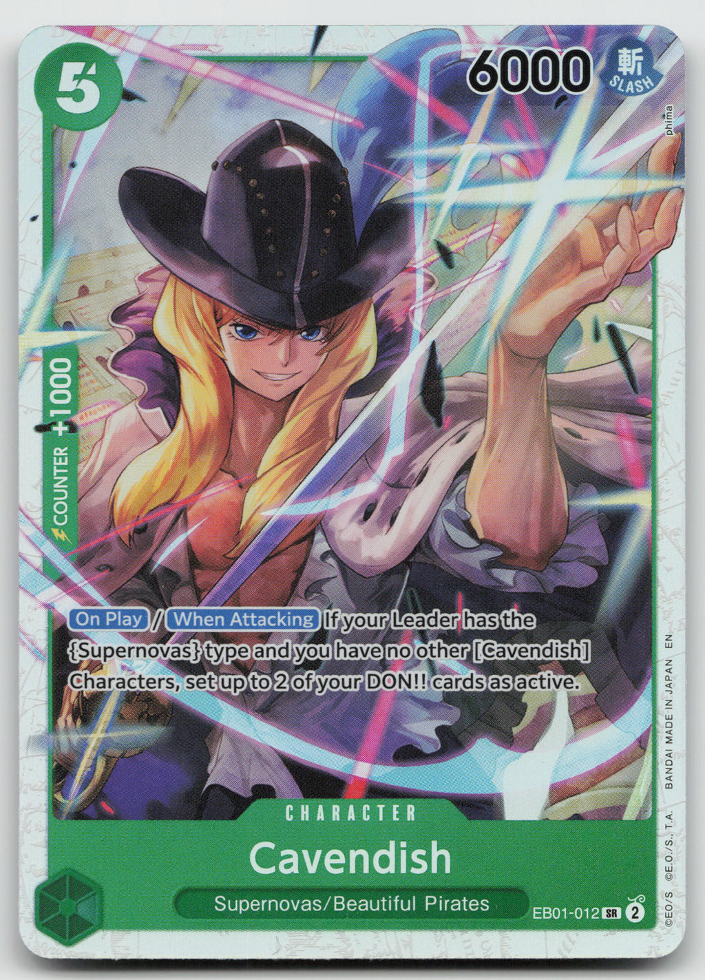Cavendish (Zoro Deck) SR Foil Learn Together Deck Set EB01-012 NM