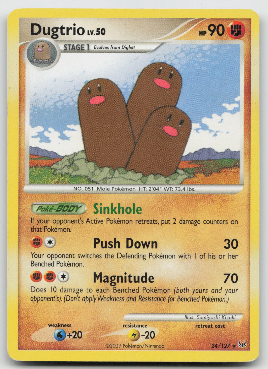 Dugtrio Rare Platinum 24/127 MP