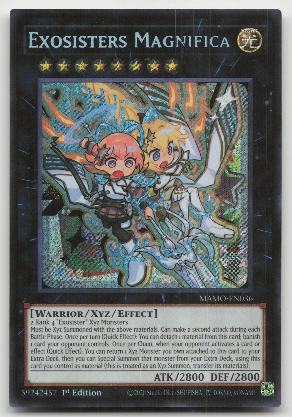 Exosisters Magnifica Secret Rare 1st Edition Magnificent Monsters MAMO-EN036 NM
