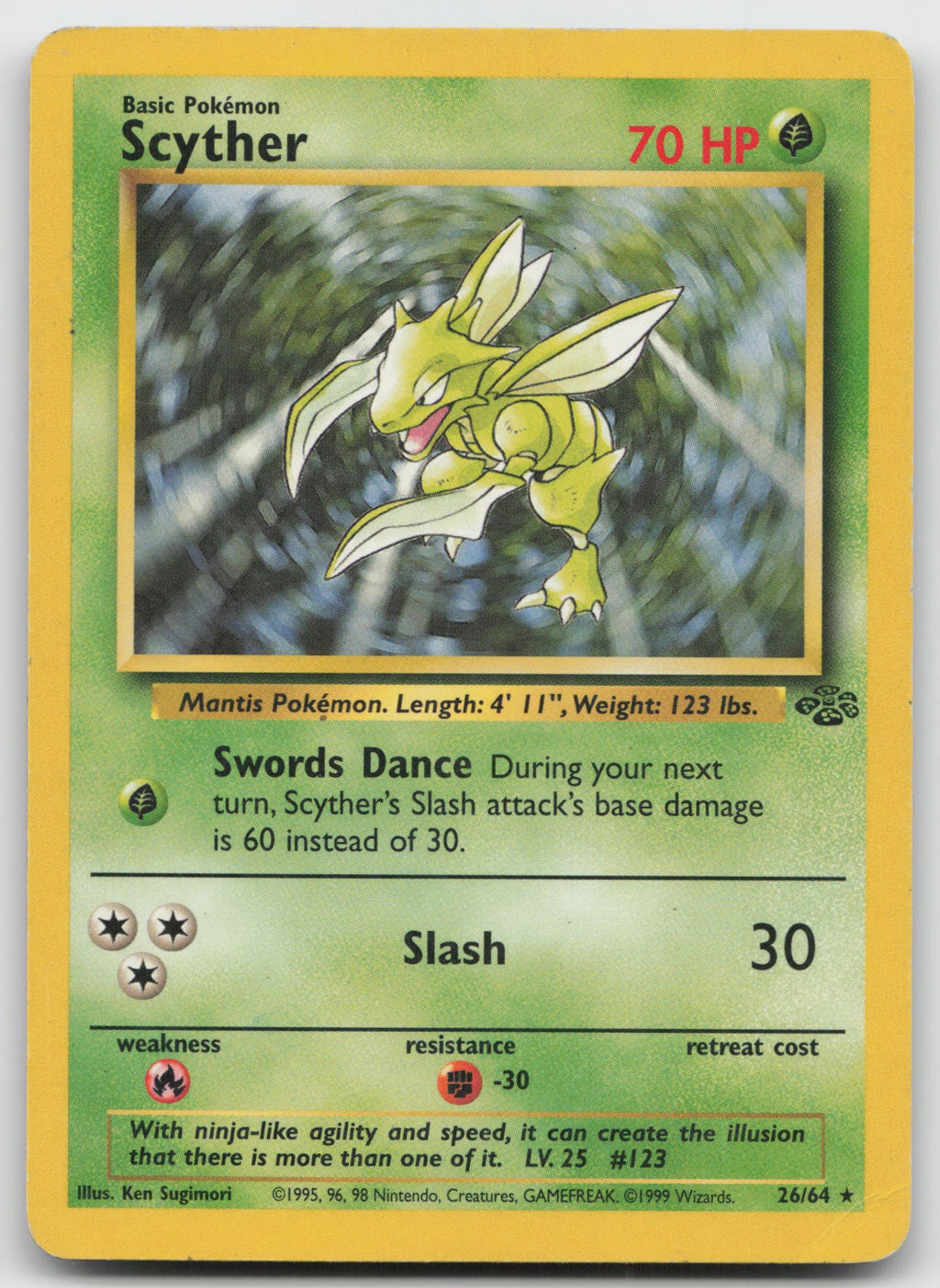 Scyther Unlimited Rare Jungle 26/64 HP