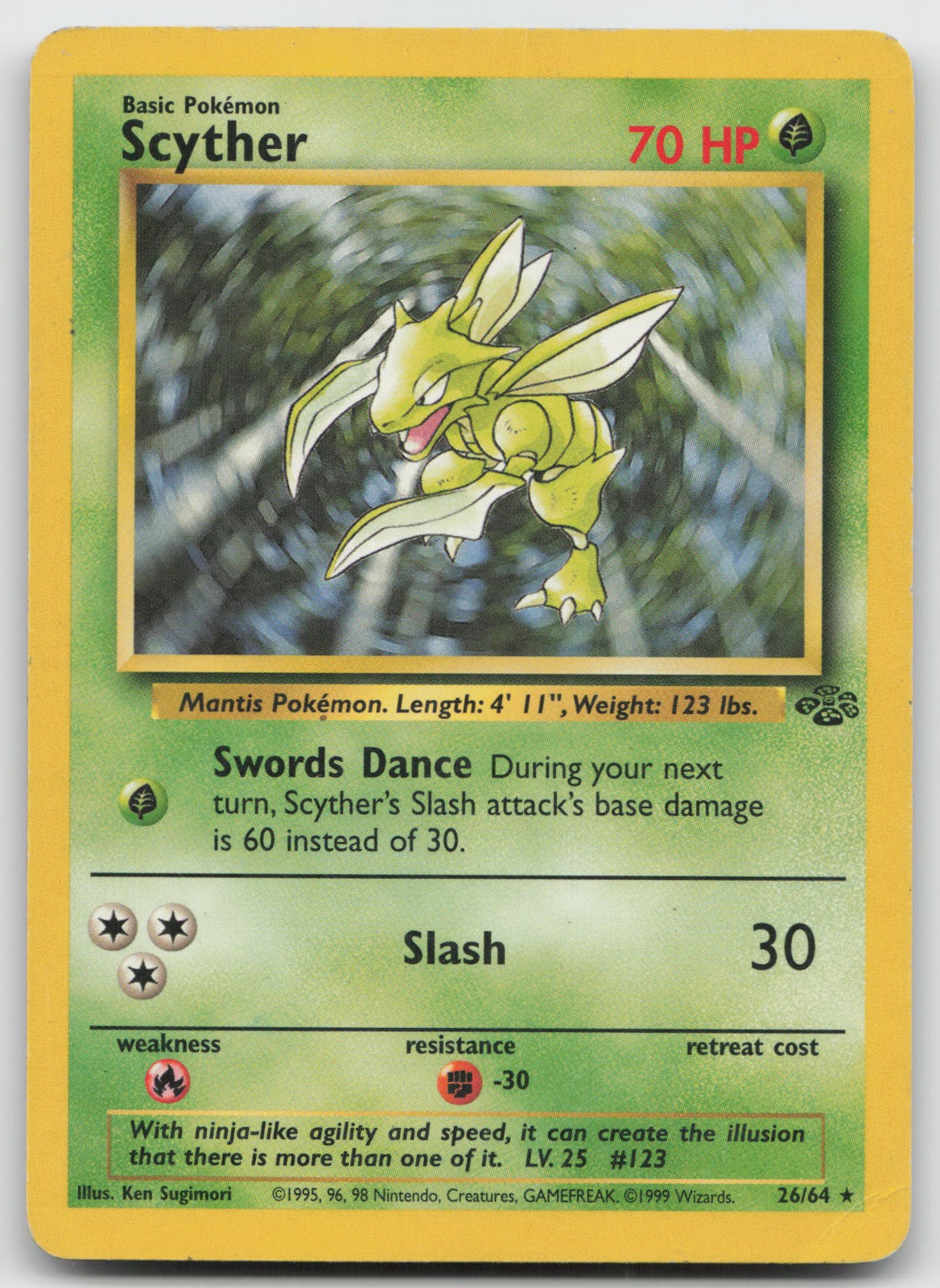 Scyther Unlimited Rare Jungle 26/64 HP
