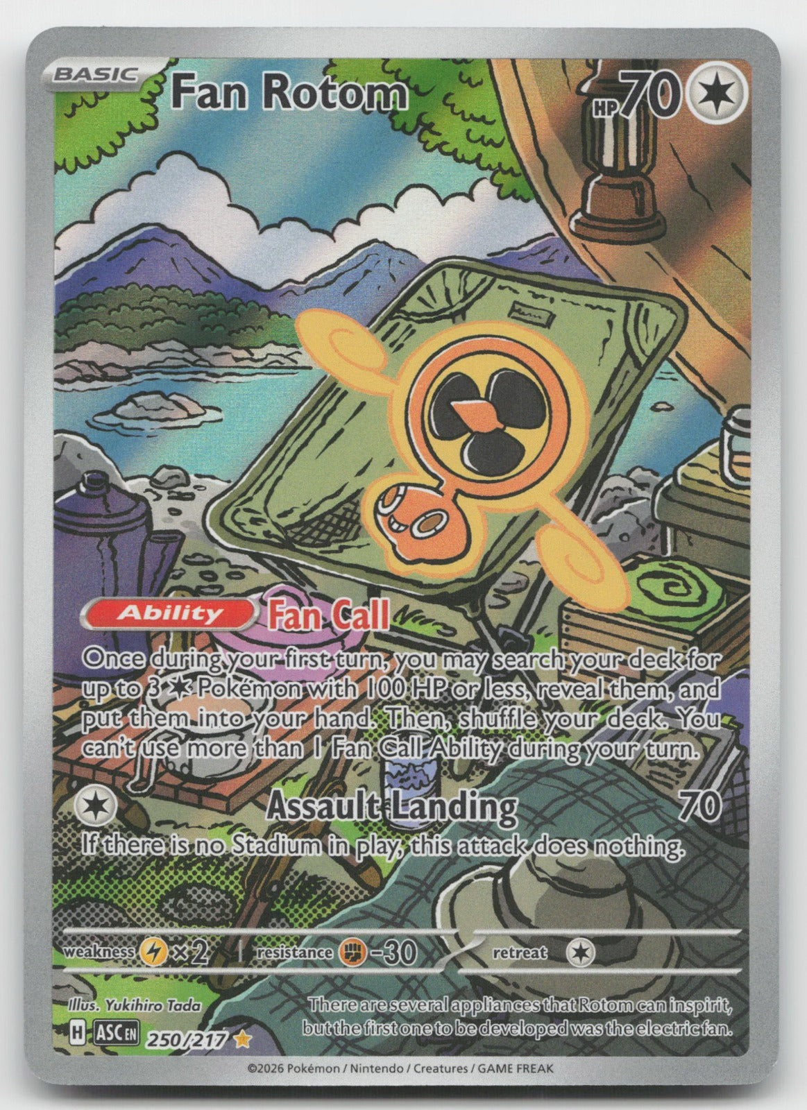 Fan Rotom Holo Illustration Rare ME: Ascended Heroes 250/217 NM