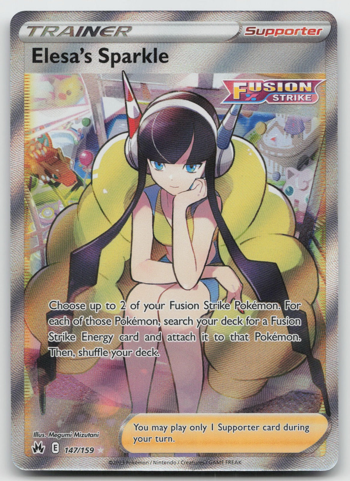 Elesa's Sparkle (Full Art) Holo Ultra Rare SWSH: Crown Zenith 147/159 NM