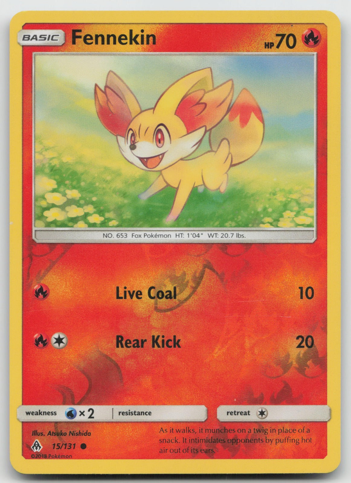 Fennekin Reverse Holo Common SM - Forbidden Light 15/131 VLP