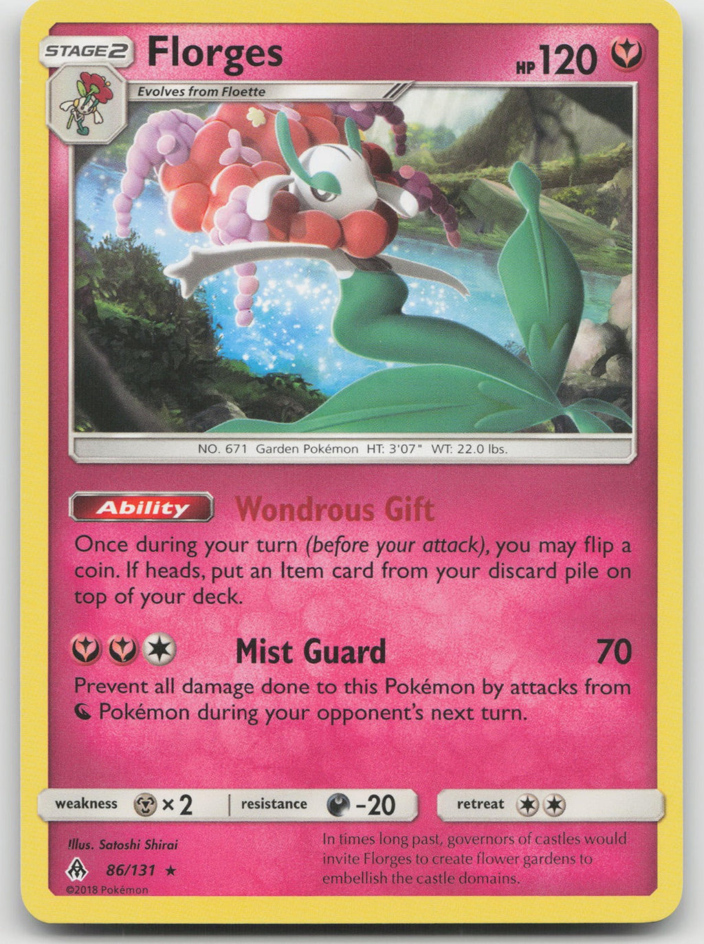 Florges Rare SM - Forbidden Light 86/131 VLP