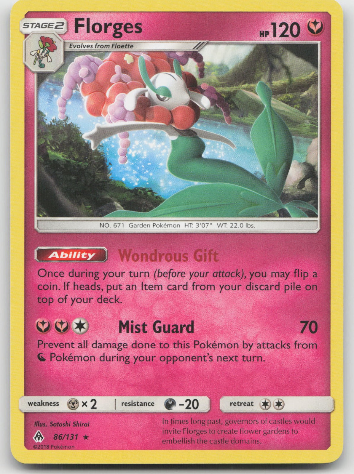 Florges Rare SM - Forbidden Light 86/131 VLP