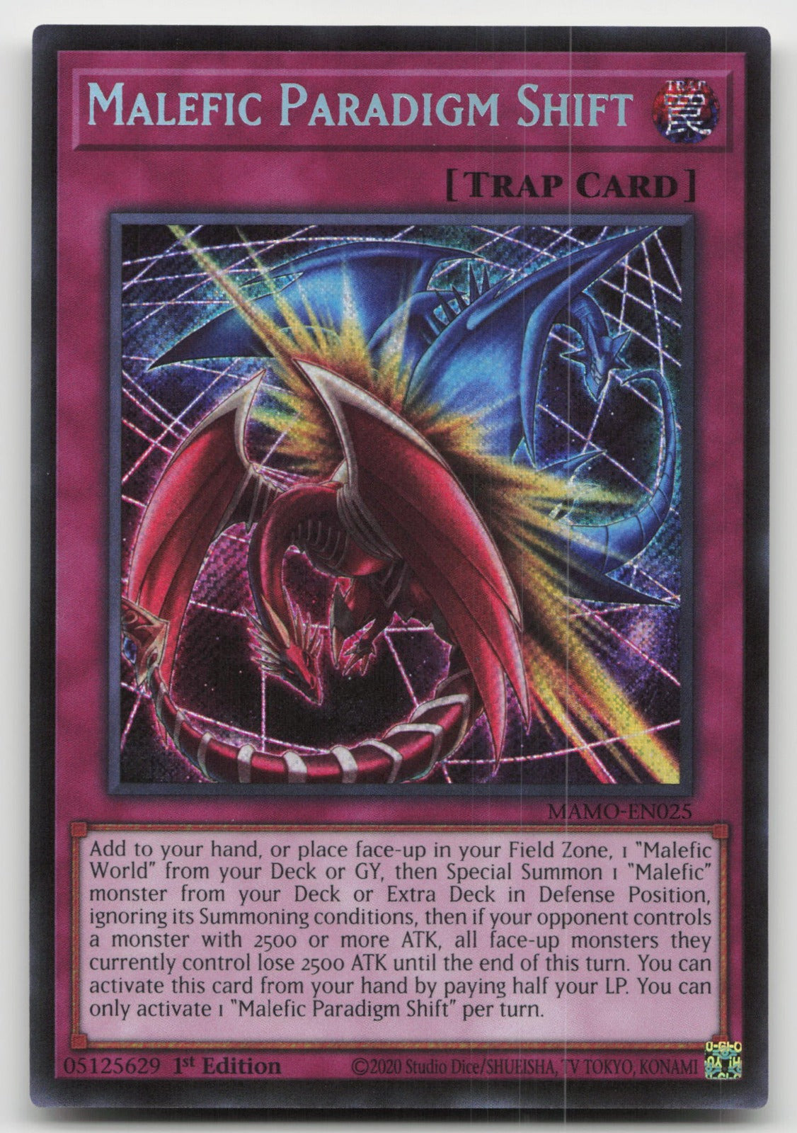 Malefic Paradigm Shift (Secret Rare) 1st Magnificent Monsters MAMO-EN025 NM