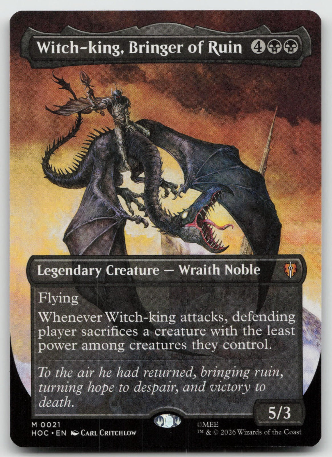 Witch-king, Bringer of Ruin (Borderless) M The Hobbit: Eternal-Legal 21 NM