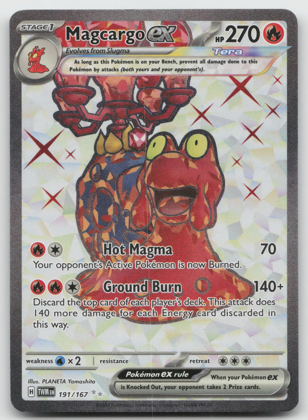 Magcargo ex Holo Ultra Rare SV06: Twilight Masquerade 191/167 NM