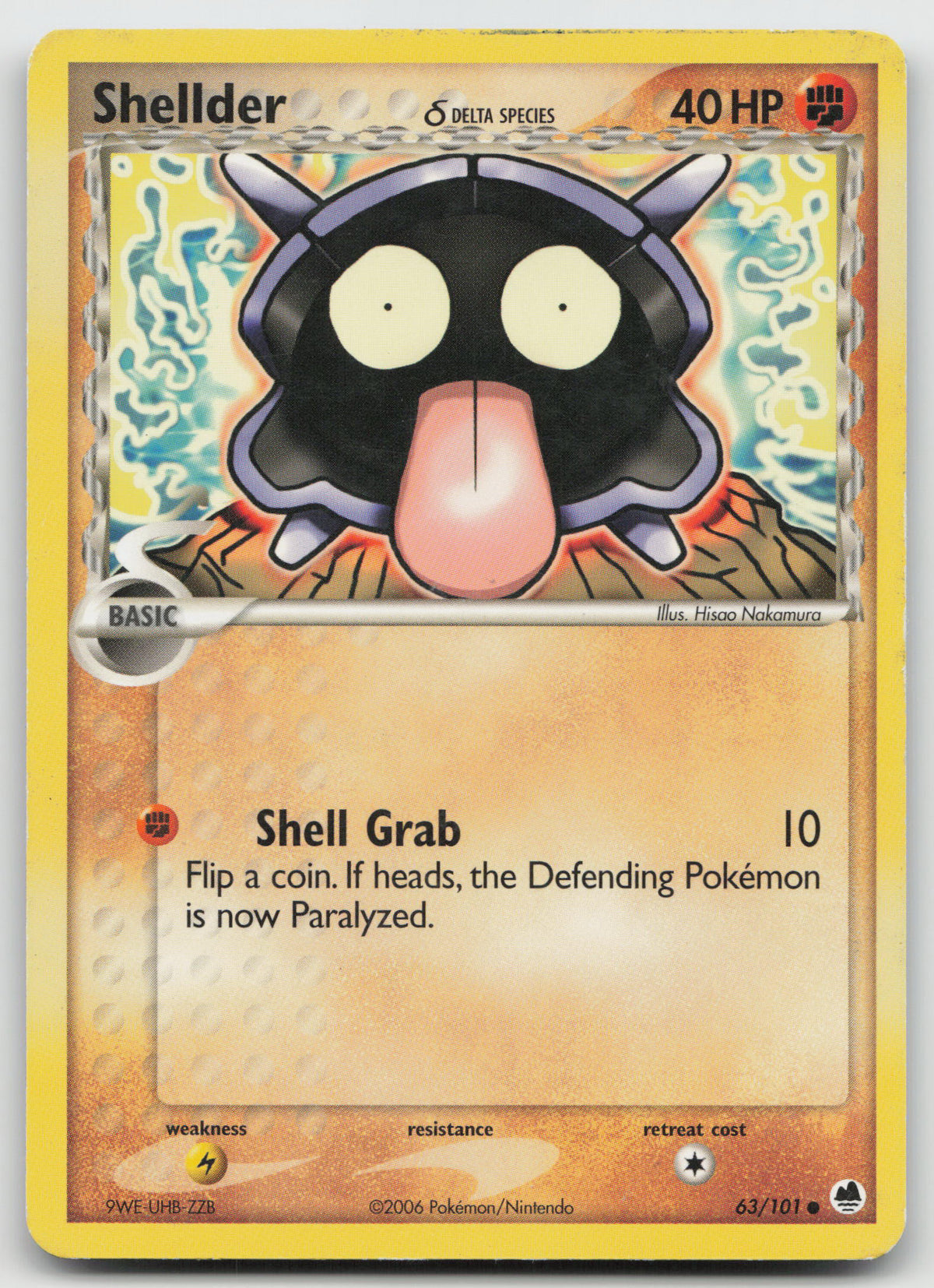 Shellder (Delta Species) Common Normal Dragon Frontiers 63/101 HP
