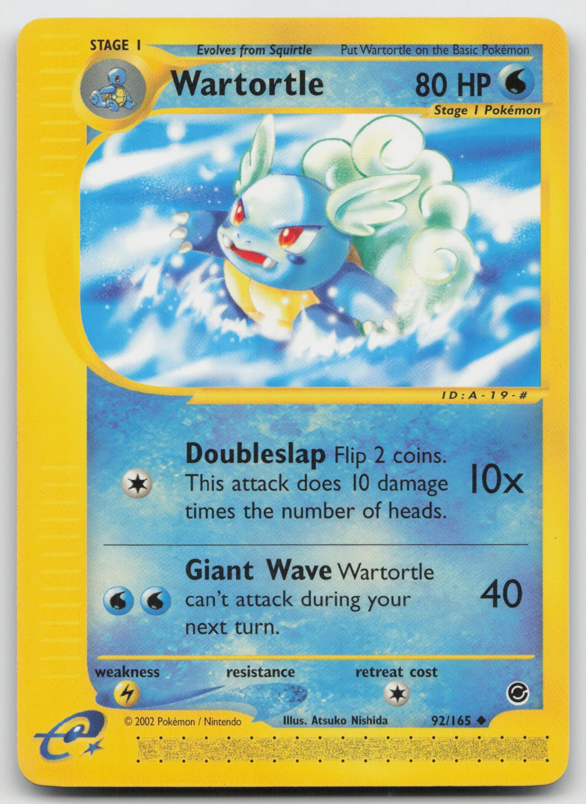 Wartortle Uncommon Expedition 92/165 LP