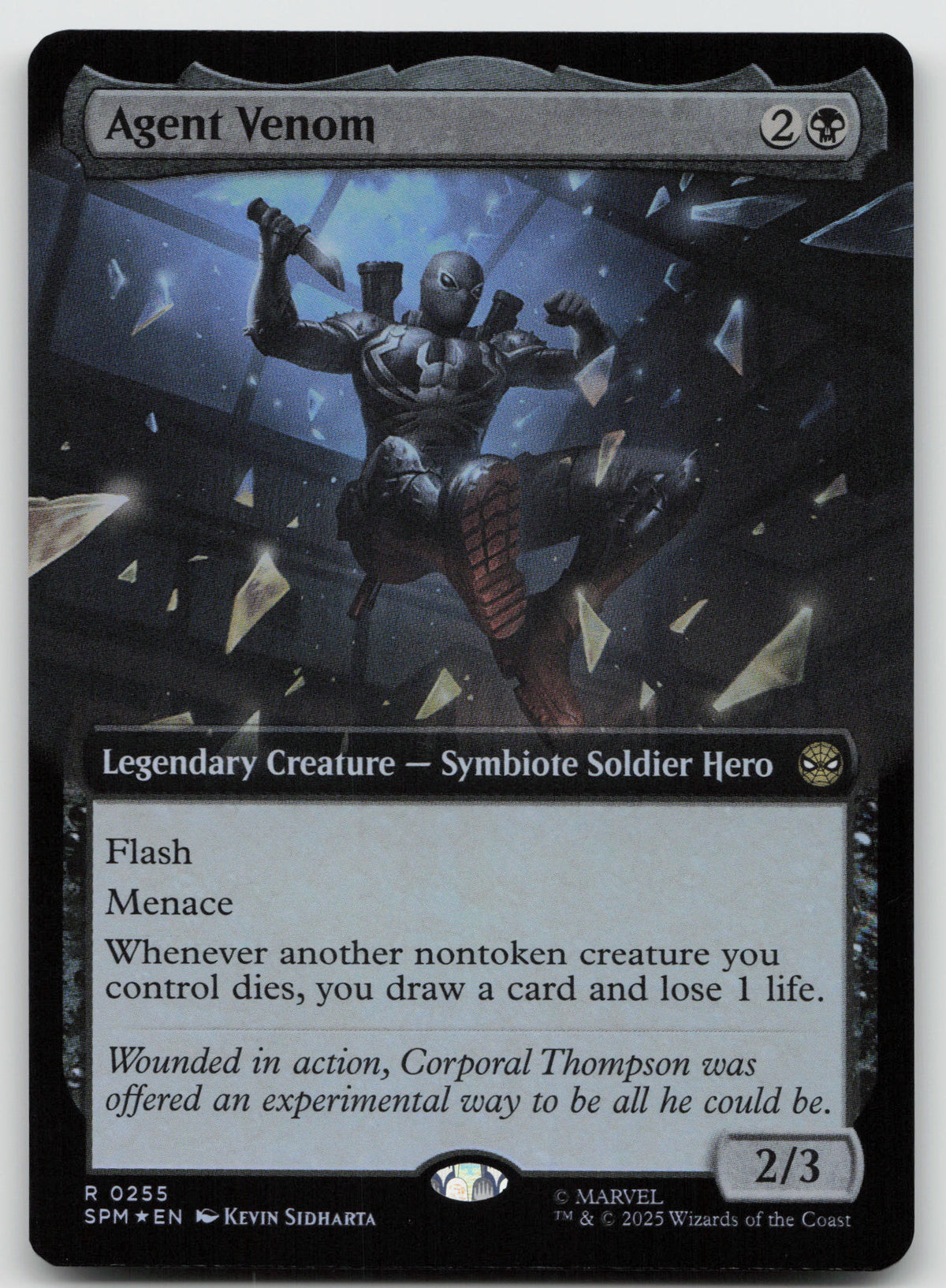 Agent Venom (Extended Art) R Foil Marvel's Spider-Man 255 NM