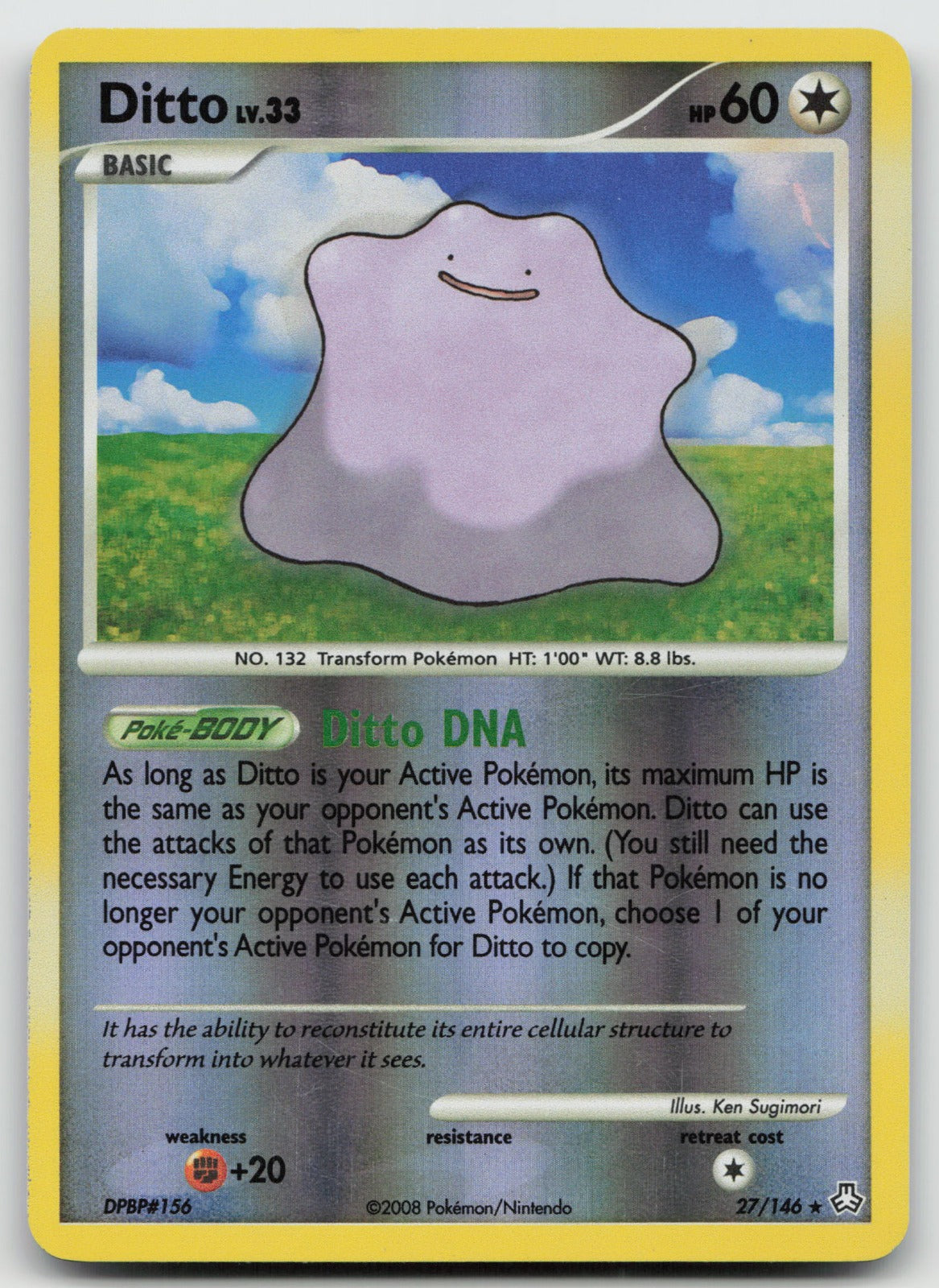 Ditto Rare Reverse Holo Legends Awakened 27/146 VLP