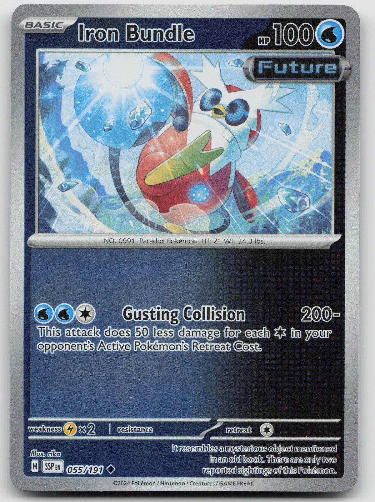 Iron Bundle Uncommon Reverse Holo SV08: Surging Sparks 055/191 NM